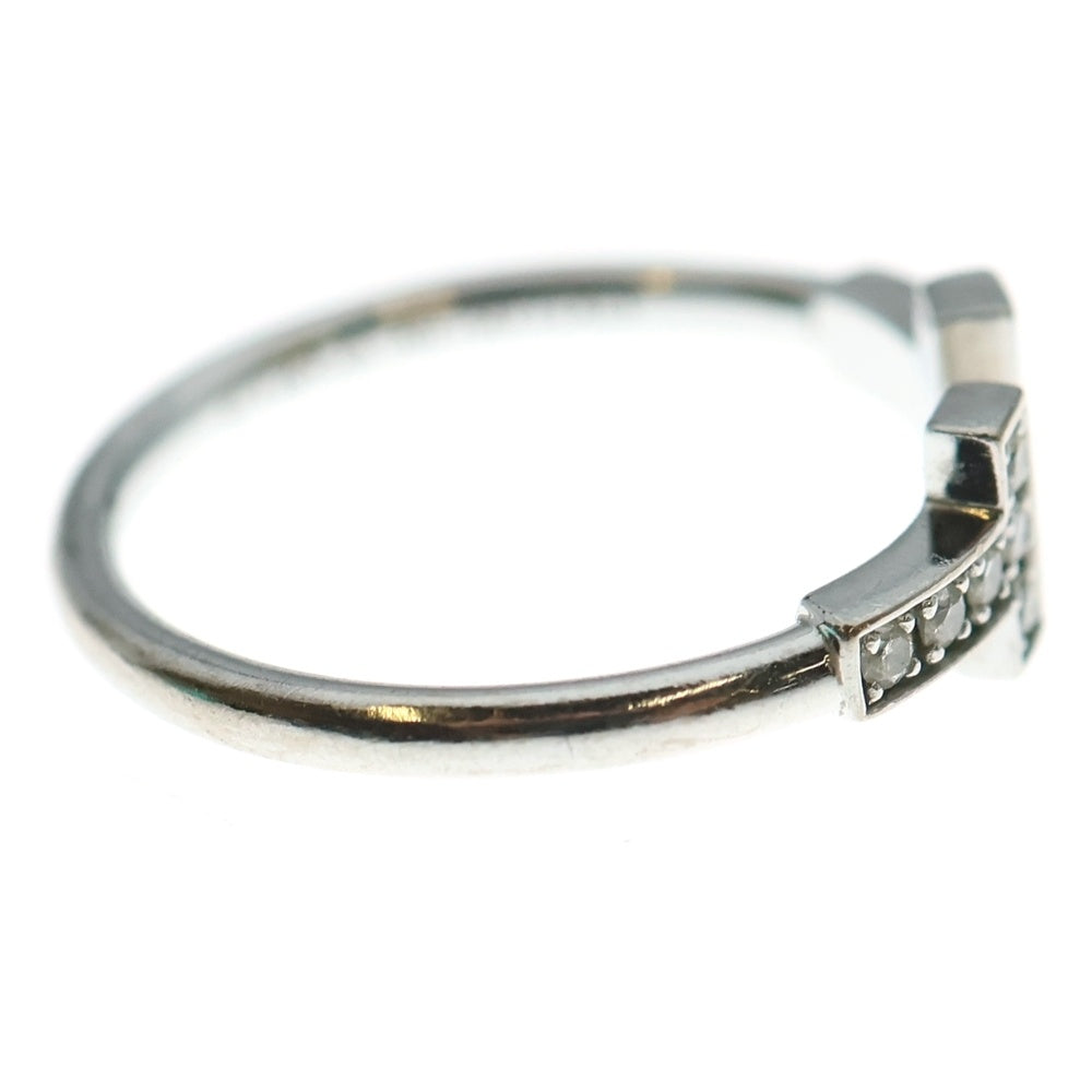 TIFFANY&Co(ティファニー) Tワイヤー ダイヤ付リング 指輪 ホワイトゴールド Au750WG #54