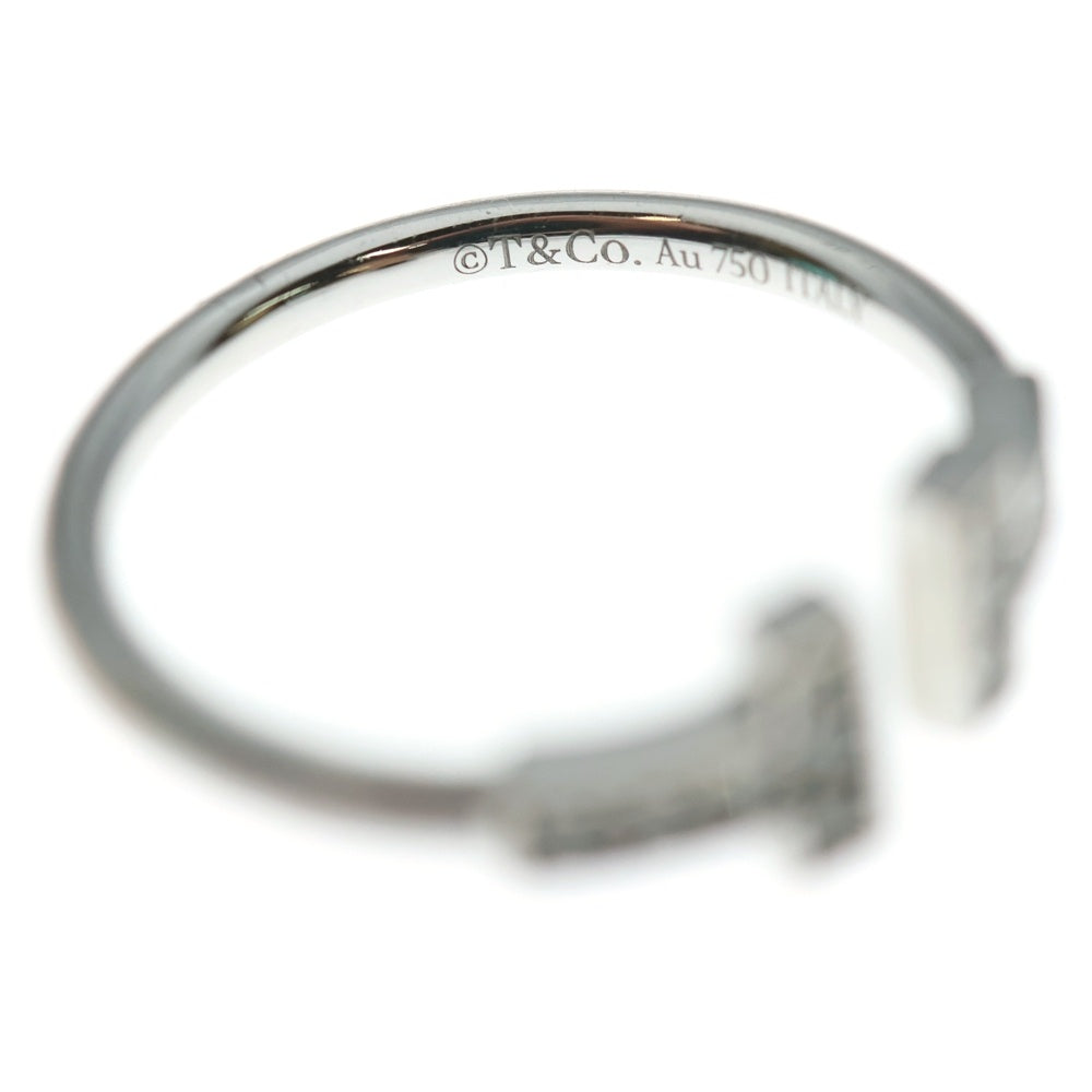 TIFFANY&Co(ティファニー) Tワイヤー ダイヤ付リング 指輪 ホワイトゴールド Au750WG #54
