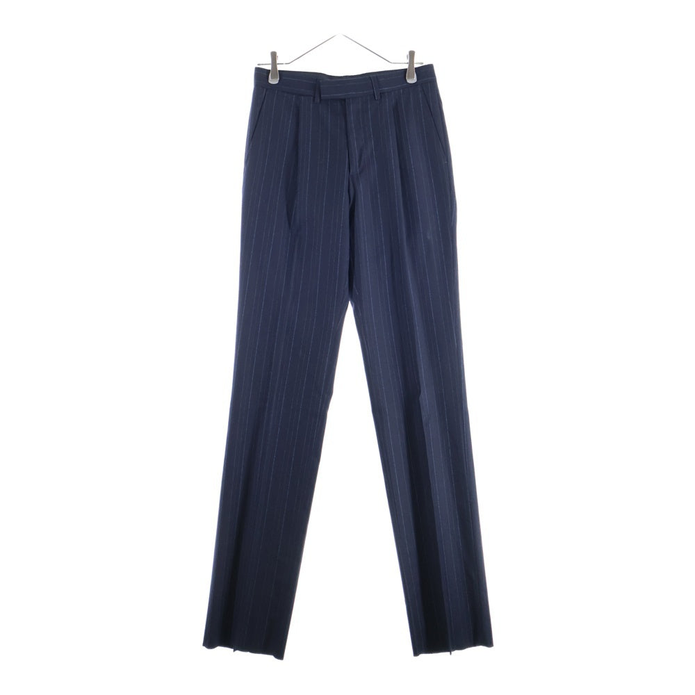 LOUIS VUITTON(ルイヴィトン) セットアップスーツ ストライプ総柄 ウール 3B テーラードジャケット 1タック スラックスパンツ ネイビー V8201/SZ7