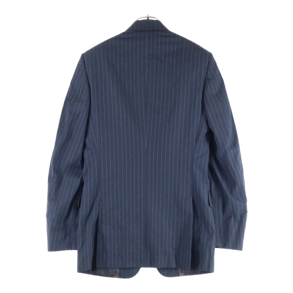 LOUIS VUITTON(ルイヴィトン) セットアップスーツ ストライプ総柄 ウール 3B テーラードジャケット 1タック スラックスパンツ ネイビー V8201/SZ7