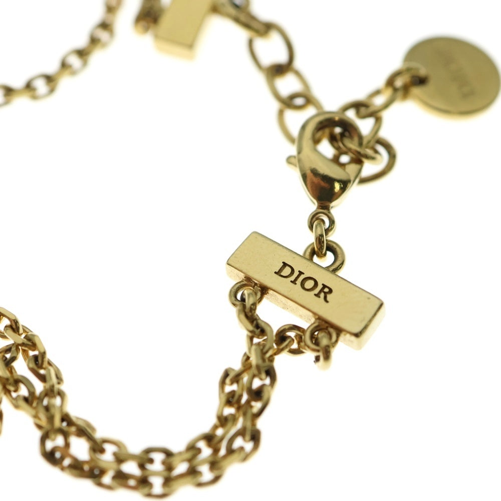 Christian Dior MONSIEUR(クリスチャンディオールムッシュ) MISS DIOR ミスディオール ロゴ フェイクパール ブレスレット ゴールド