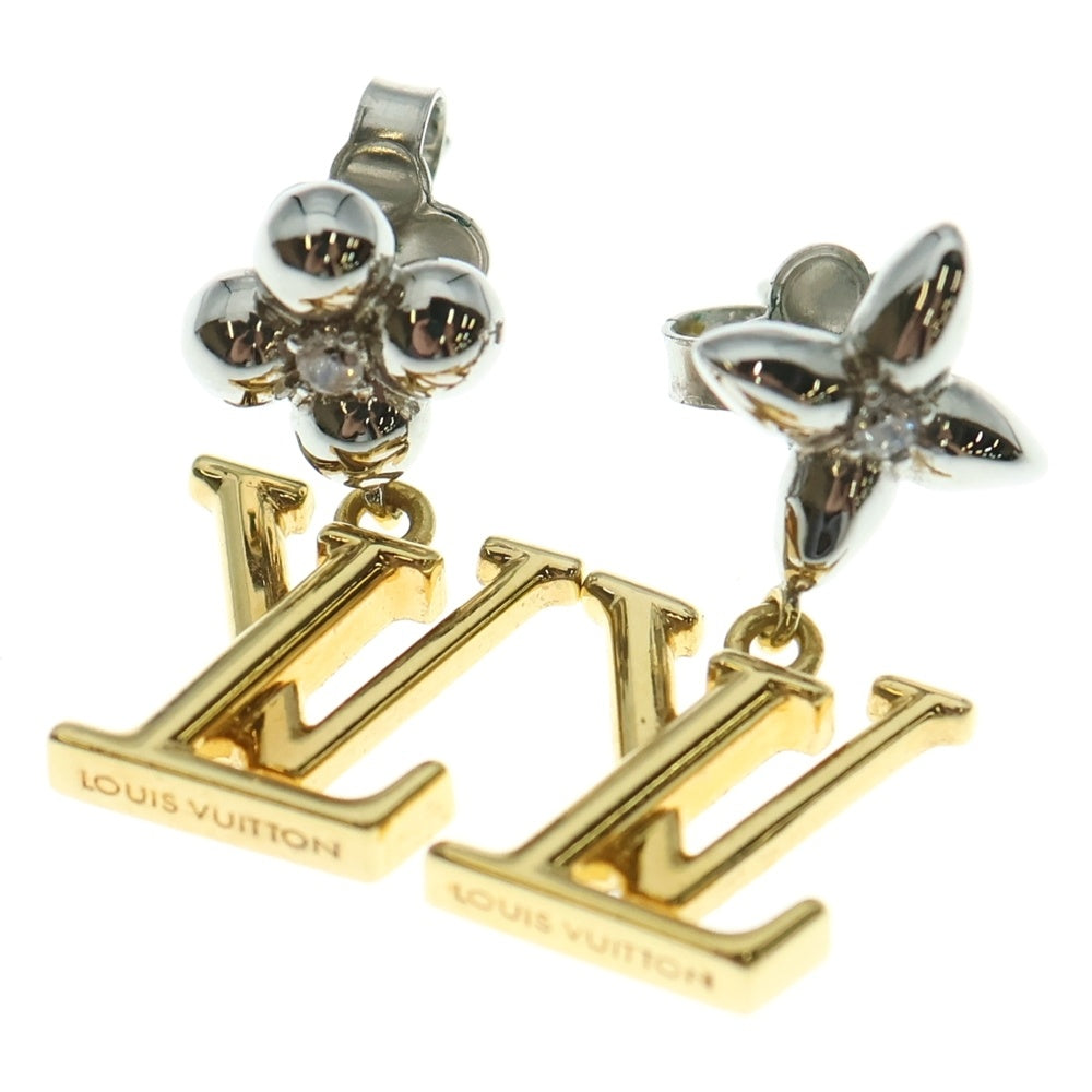 LOUIS VUITTON(ルイヴィトン) ピアス・パンダント LVアイコニックフラワー ピアス ゴールド×シルバー GP M01287