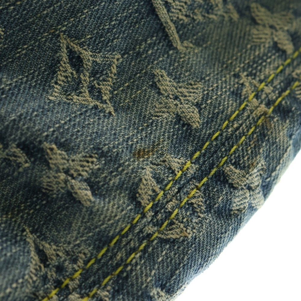 LOUIS VUITTON(ルイヴィトン) モノグラムデニム バギーPM レザーワンショルダーバッグ ハンドバッグ ブルー M95049