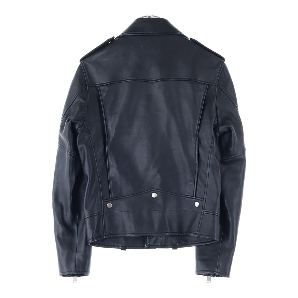 SAINT LAURENT PARIS(サンローランパリ) 15AW エディ期 L01 クラシックモーターサイクル ラムスキン レザー ダブルライダース ジャケット ブラック 397290