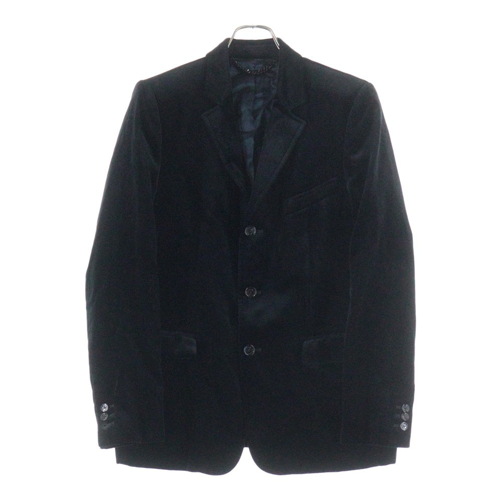 BURBERRY(バーバリー) ベロア ベルベット 3B テーラードジャケット ブラック WJG12-248-09