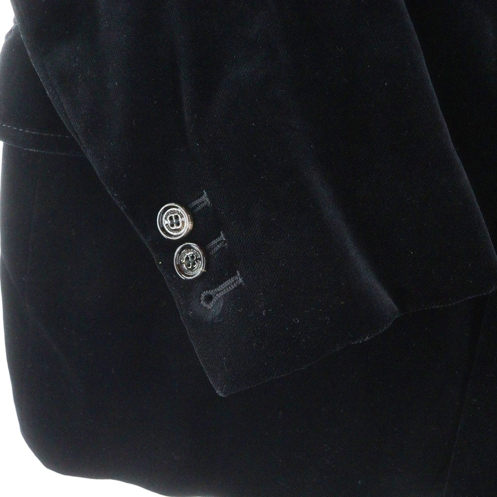 BURBERRY(バーバリー) ベロア ベルベット 3B テーラードジャケット ブラック WJG12-248-09