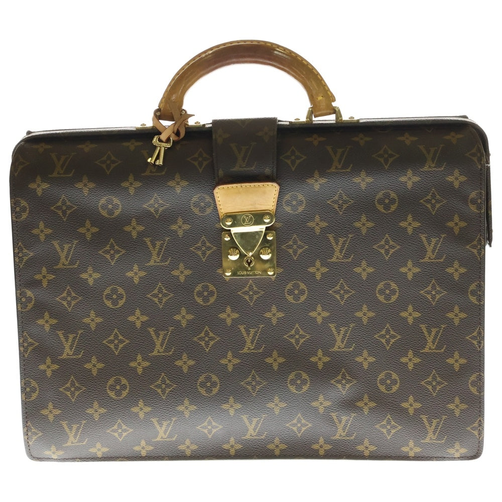 LOUIS VUITTON(ルイヴィトン) モノグラム セルヴィエット フェルモワール ビジネスバッグ ハンドバッグ ブラウン ゴールド金具 レザー×PVC M53305