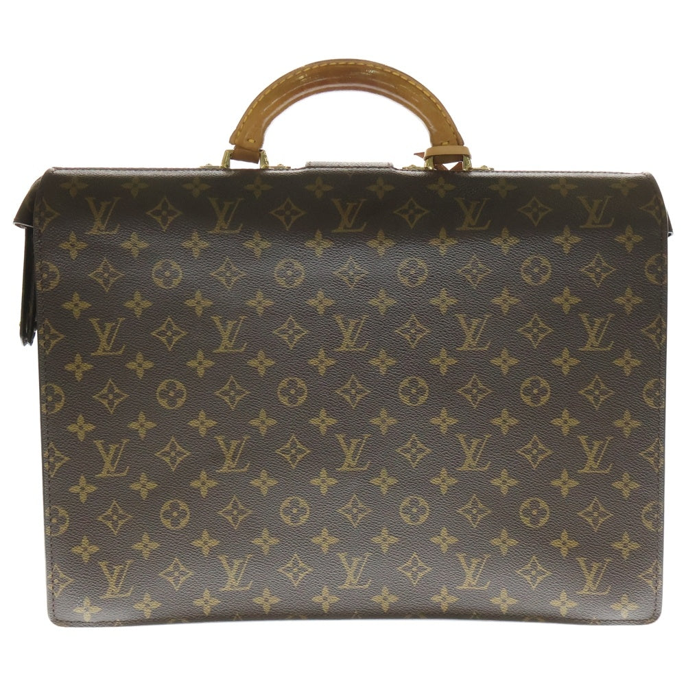 LOUIS VUITTON(ルイヴィトン) モノグラム セルヴィエット フェルモワール ビジネスバッグ ハンドバッグ ブラウン ゴールド金具 レザー×PVC M53305