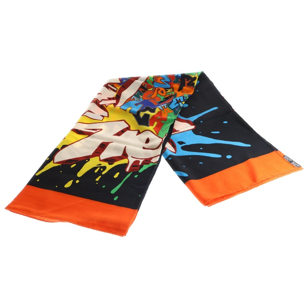 HERMES(エルメス) ×KONGO コラボ ショールカレ140 グラフィティシルク×カシミヤ ストール スカーフ マルチカラー