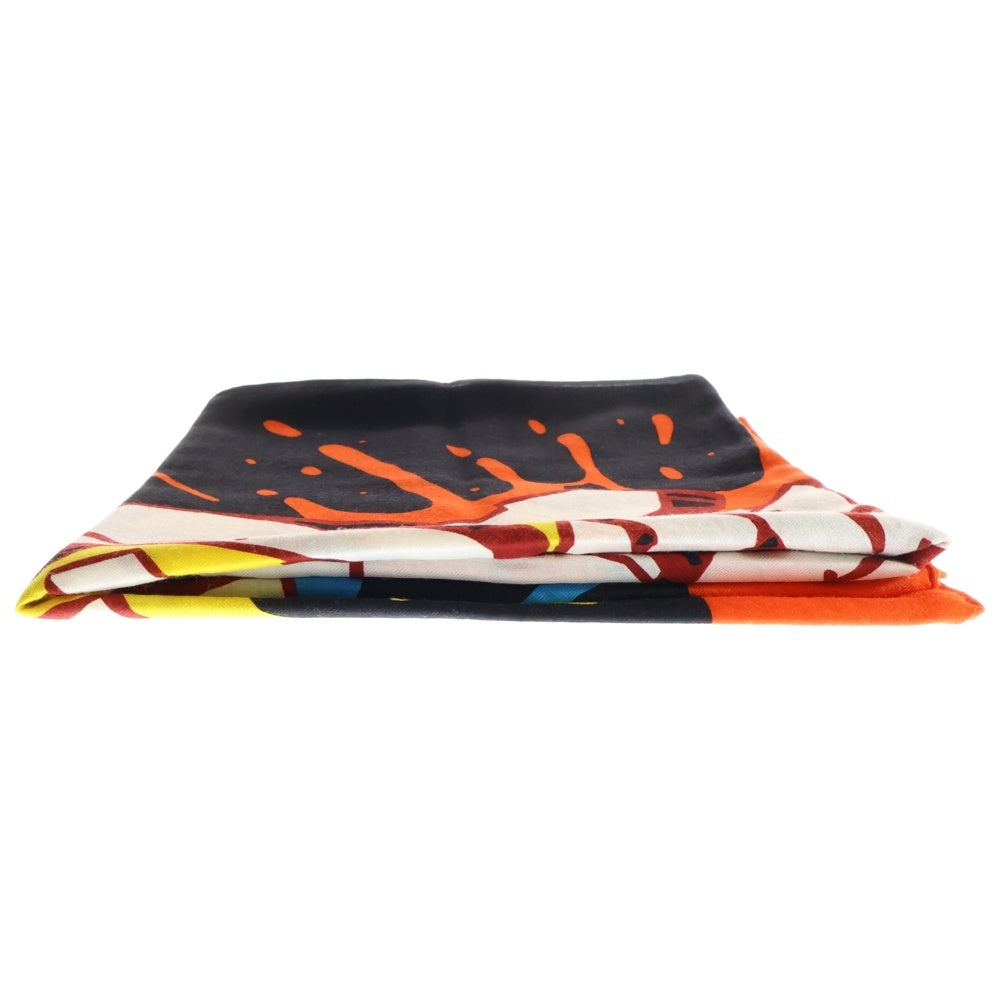 HERMES(エルメス) ×KONGO コラボ ショールカレ140 グラフィティシルク×カシミヤ ストール スカーフ マルチカラー