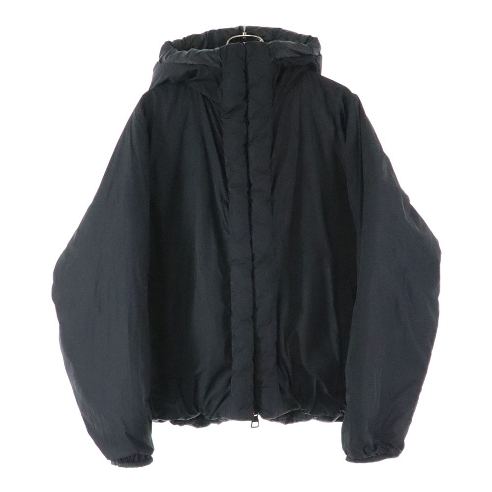 LOUIS VUITTON(ルイヴィトン) 19AW モノグラム キルティング リバーシブル ナイロン フーデッド ジップアップ パファー 中綿ジャケット ブラック HIB47WRSB A225