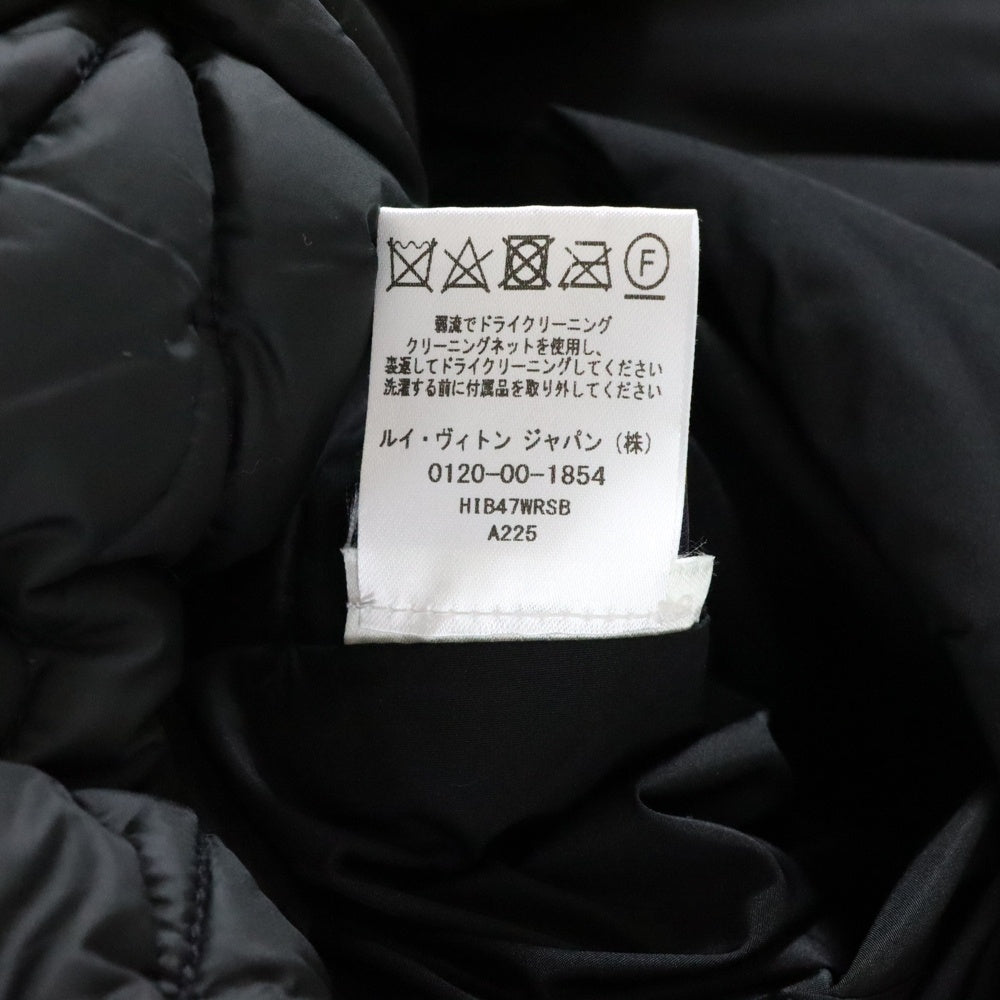 LOUIS VUITTON(ルイヴィトン) 19AW モノグラム キルティング リバーシブル ナイロン フーデッド ジップアップ パファー 中綿ジャケット ブラック HIB47WRSB A225