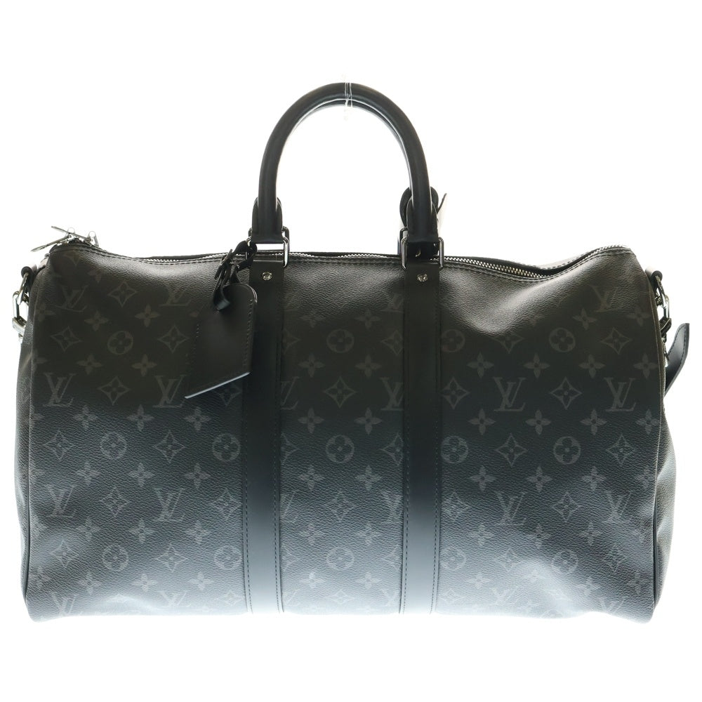 LOUIS VUITTON(ルイヴィトン) モノグラムエクリプス キーポルバンドリエール45 ボストンバッグ ショルダーバッグ ブラック PVC×レザー M40569