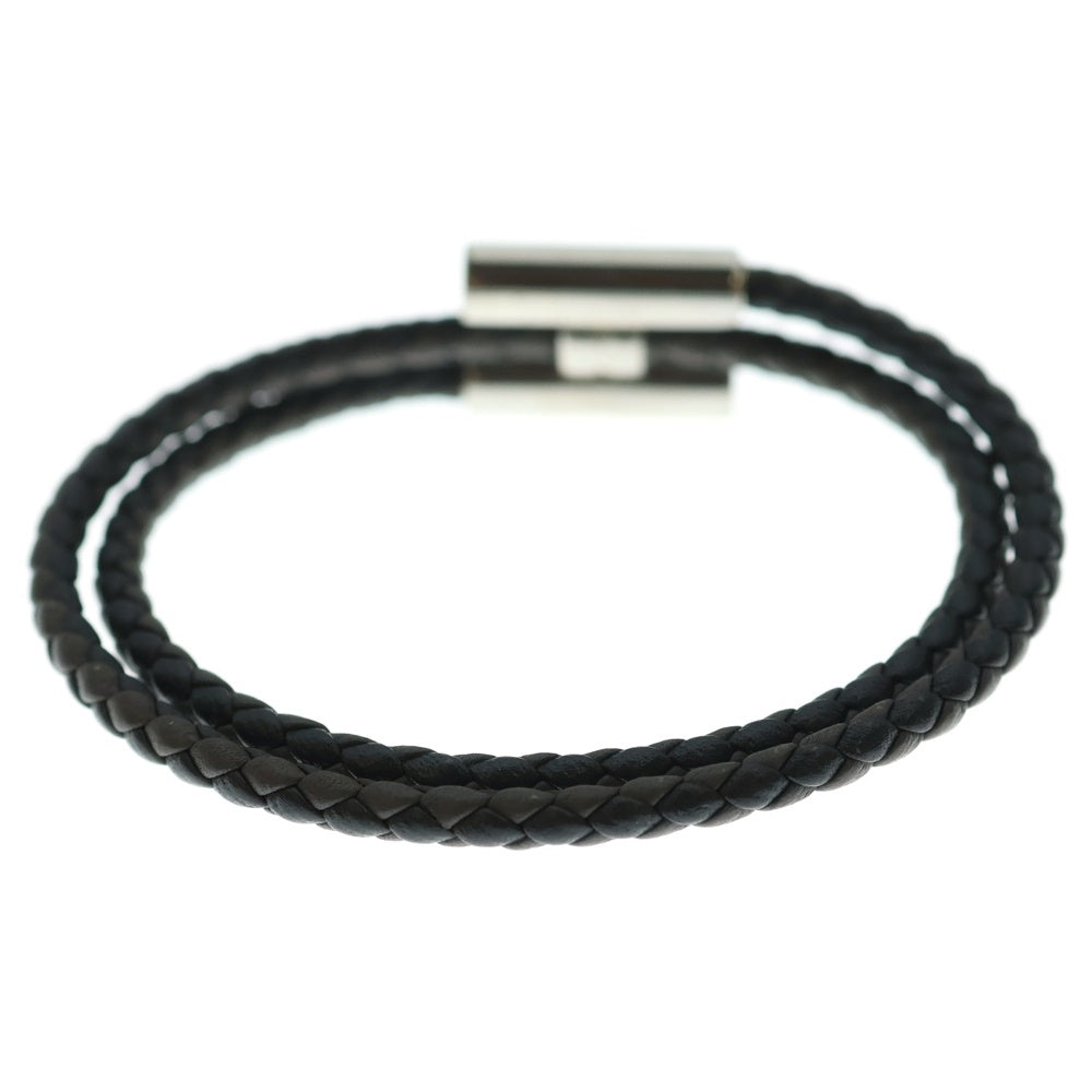 HERMES(エルメス) トゥルニス トレッセ ブレスレット ブラウン シルバー金具 レザー