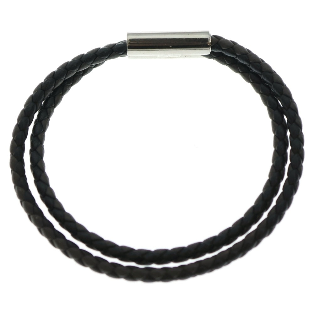 HERMES(エルメス) トゥルニス トレッセ ブレスレット ブラウン シルバー金具 レザー