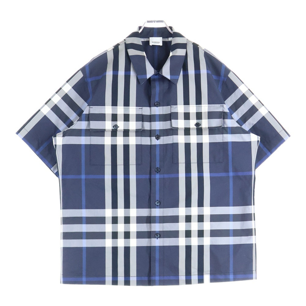 BURBERRY(バーバリー) ノバチェック総柄 レギュラーカラー 半袖シャツ 