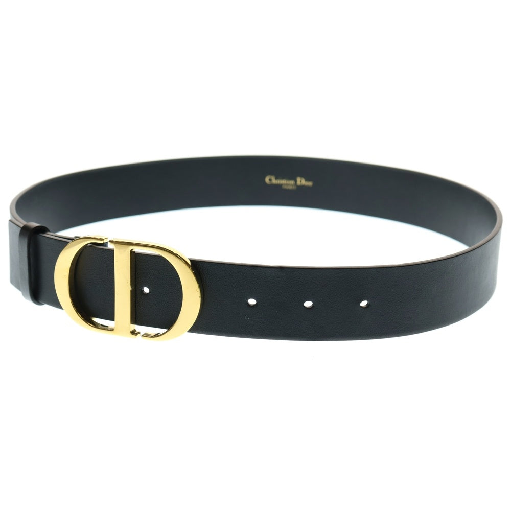 DIOR(ディオール) CDロゴ バックル レザー ベルト ブラック/ゴールド 23-MA-0211
