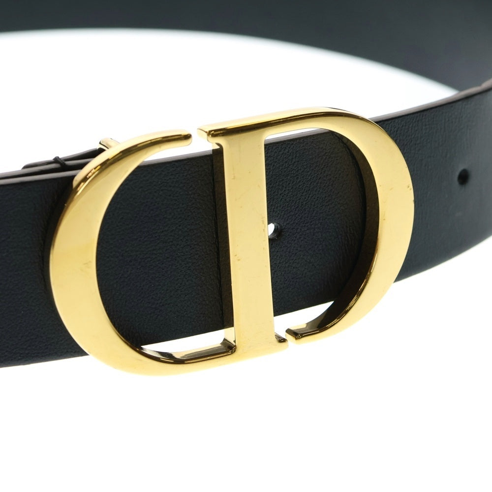 DIOR(ディオール) CDロゴ バックル レザー ベルト ブラック/ゴールド 23-MA-0211