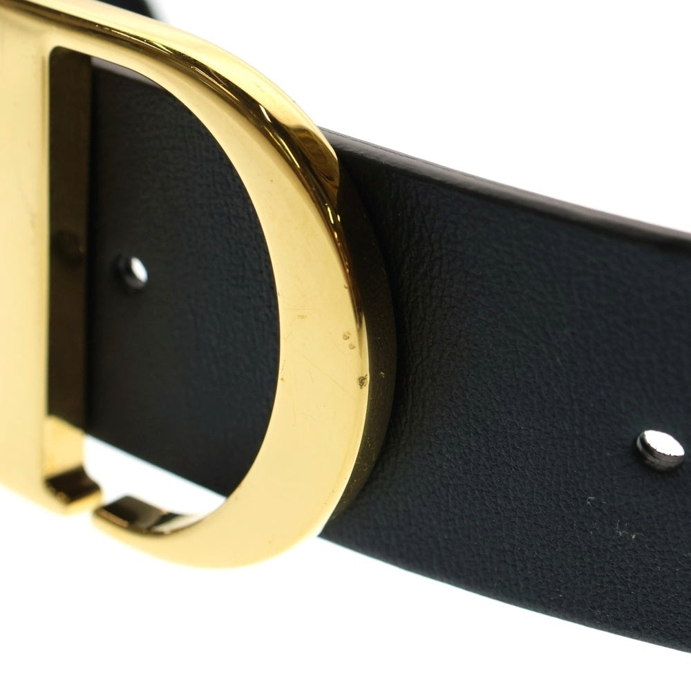 DIOR(ディオール) CDロゴ バックル レザー ベルト ブラック/ゴールド 23-MA-0211