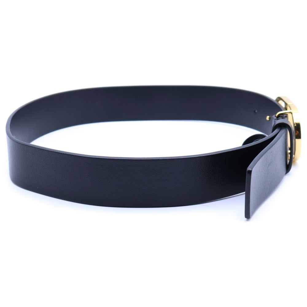 DIOR(ディオール) CDロゴ バックル レザー ベルト ブラック/ゴールド 23-MA-1211
