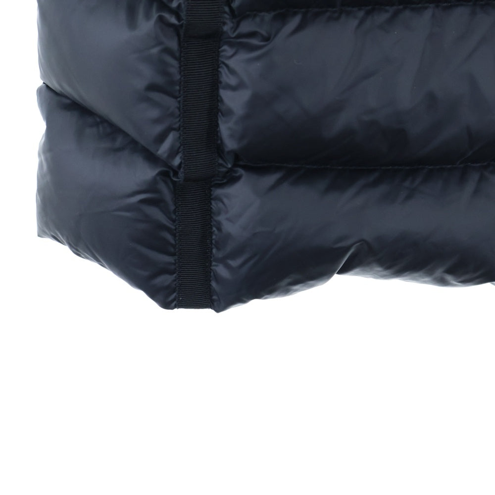 MONCLER(モンクレール) HERMINE エルミンヌ ワッペンロゴ フーデッド ジップアップ ダウン ロング ジャケット コート ブラック レディース H20931C51100 53048