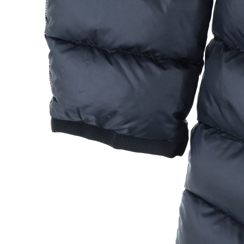 MONCLER(モンクレール) HERMINE エルミンヌ ワッペンロゴ フーデッド ジップアップ ダウン ロング ジャケット コート ブラック レディース H20931C51100 53048