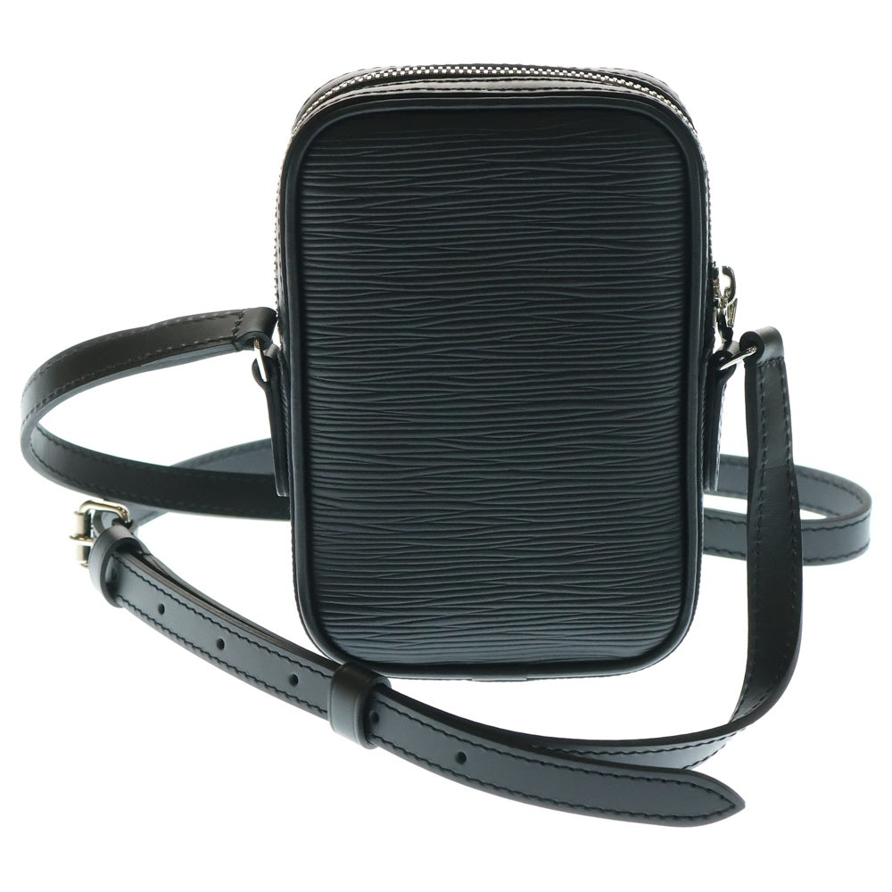 LOUIS VUITTON(ルイヴィトン) エピ ダヌーブPM LVサークル レザーショルダーバッグ ブラック/イエロー M55120