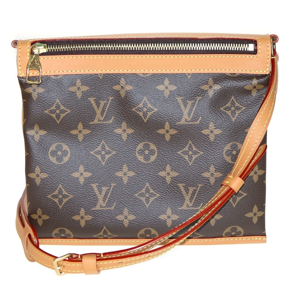 LOUIS VUITTON(ルイヴィトン) モノグラムソミュール メッセンジャーPM レザーショルダーバッグ ブラウン M44879