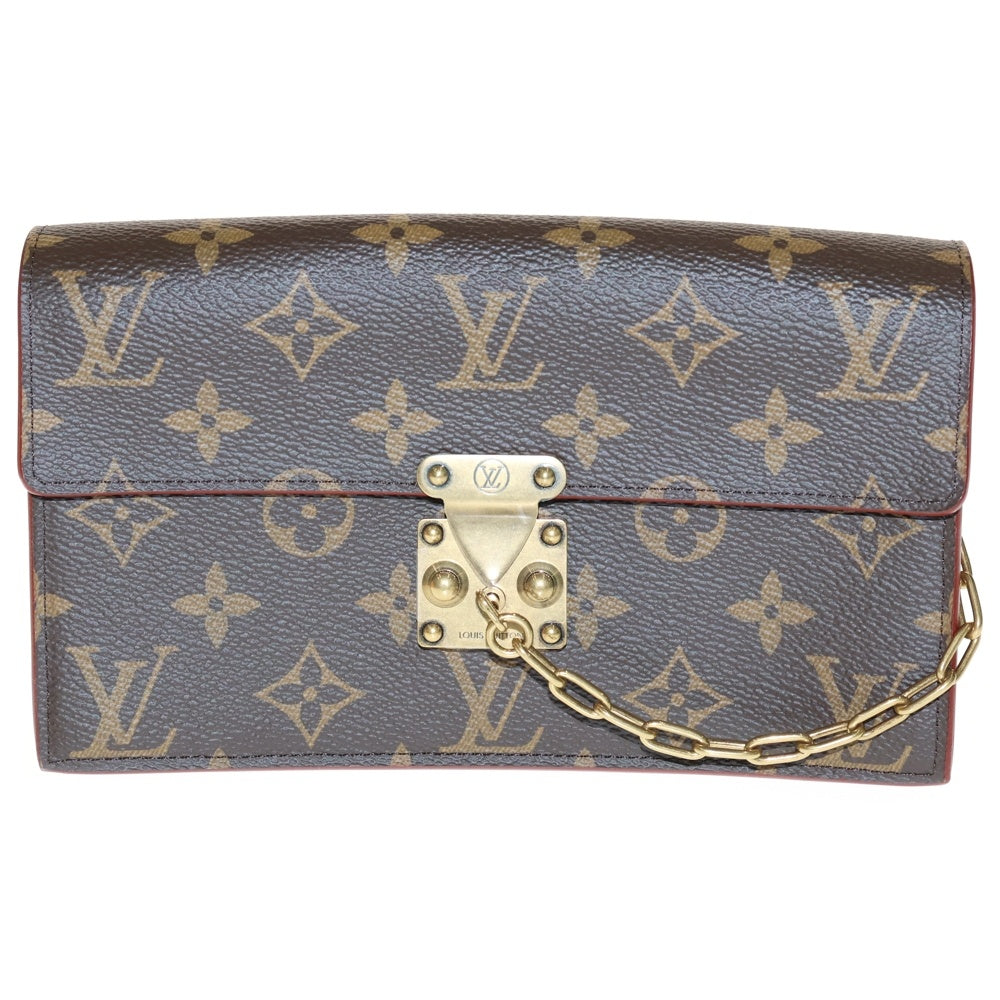 LOUIS VUITTON(ルイヴィトン) モノグラム ロックベルトポーチPM レザーショルダーバッグ ブラウン M44667