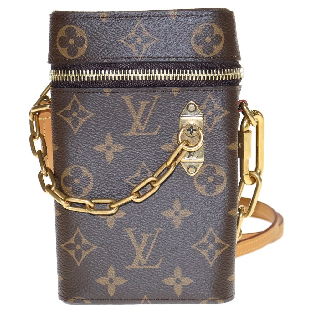 LOUIS VUITTON(ルイヴィトン) モノグラムイディール フォーンボックス チェーンレザーショルダーバッグ ブラウン M44914