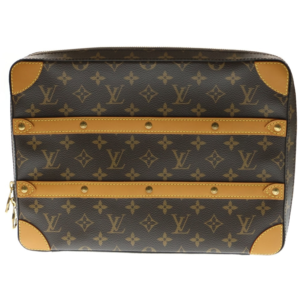 LOUIS VUITTON(ルイヴィトン) モノグラムシャドウ フラット メッセンジャーバッグ レザーチェーンショルダーバッグ ブラック M44635