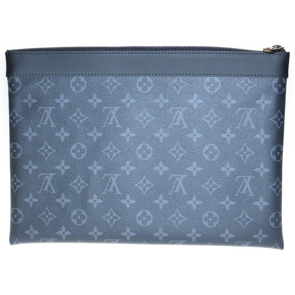 LOUIS VUITTON(ルイヴィトン) ポシェット ディスカバリー モノグラム エクリプス PVC レザー クラッチ セカンドバッグ シルバー金具 ブラック M62291