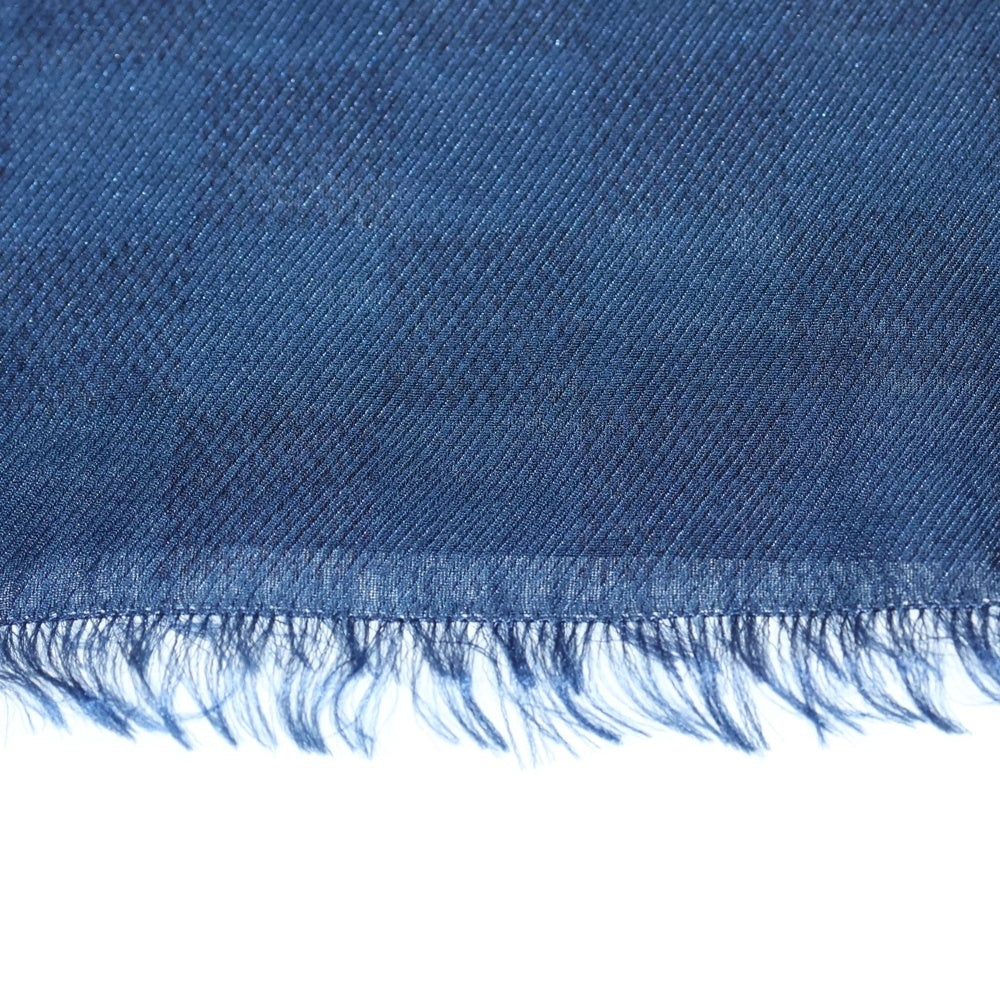 LOUIS VUITTON(ルイヴィトン) エトール ダミエ グラディエント コットン シルク ストール スカーフ ネイビー/ブルー M70765