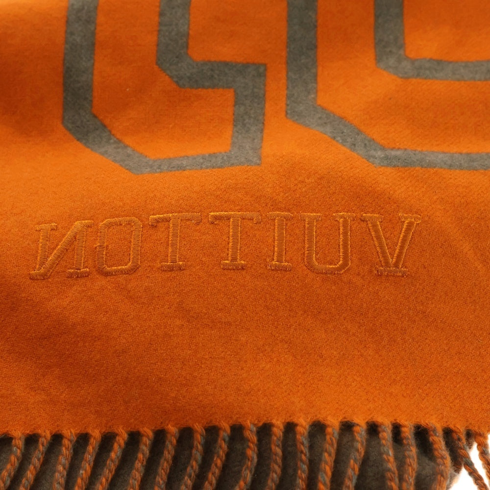 LOUIS VUITTON(ルイヴィトン) エシャルプ シティフリオ フリンジ マフラー ストール グレー×オレンジ MP2153