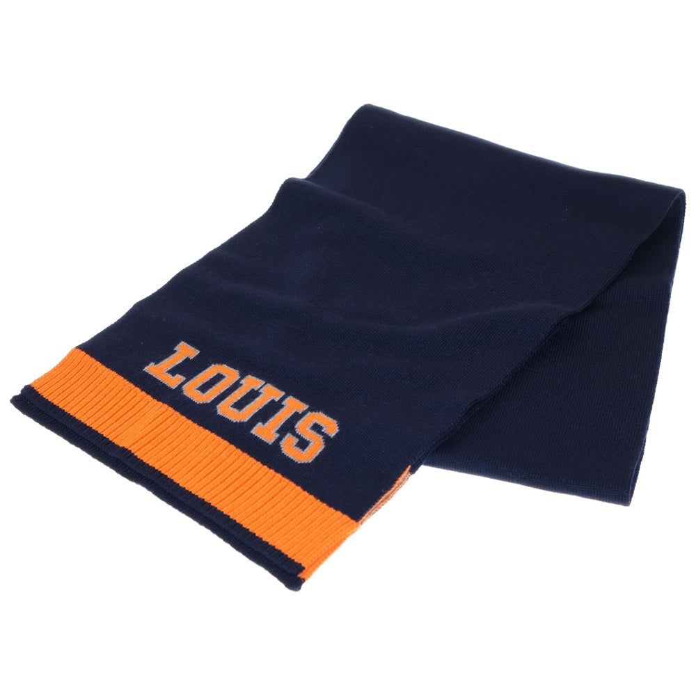 LOUIS VUITTON(ルイヴィトン) エシャルプ ルイ マフラー ロゴ ウール マリンオランジュ マフラー ネイビー/オレンジ M71229