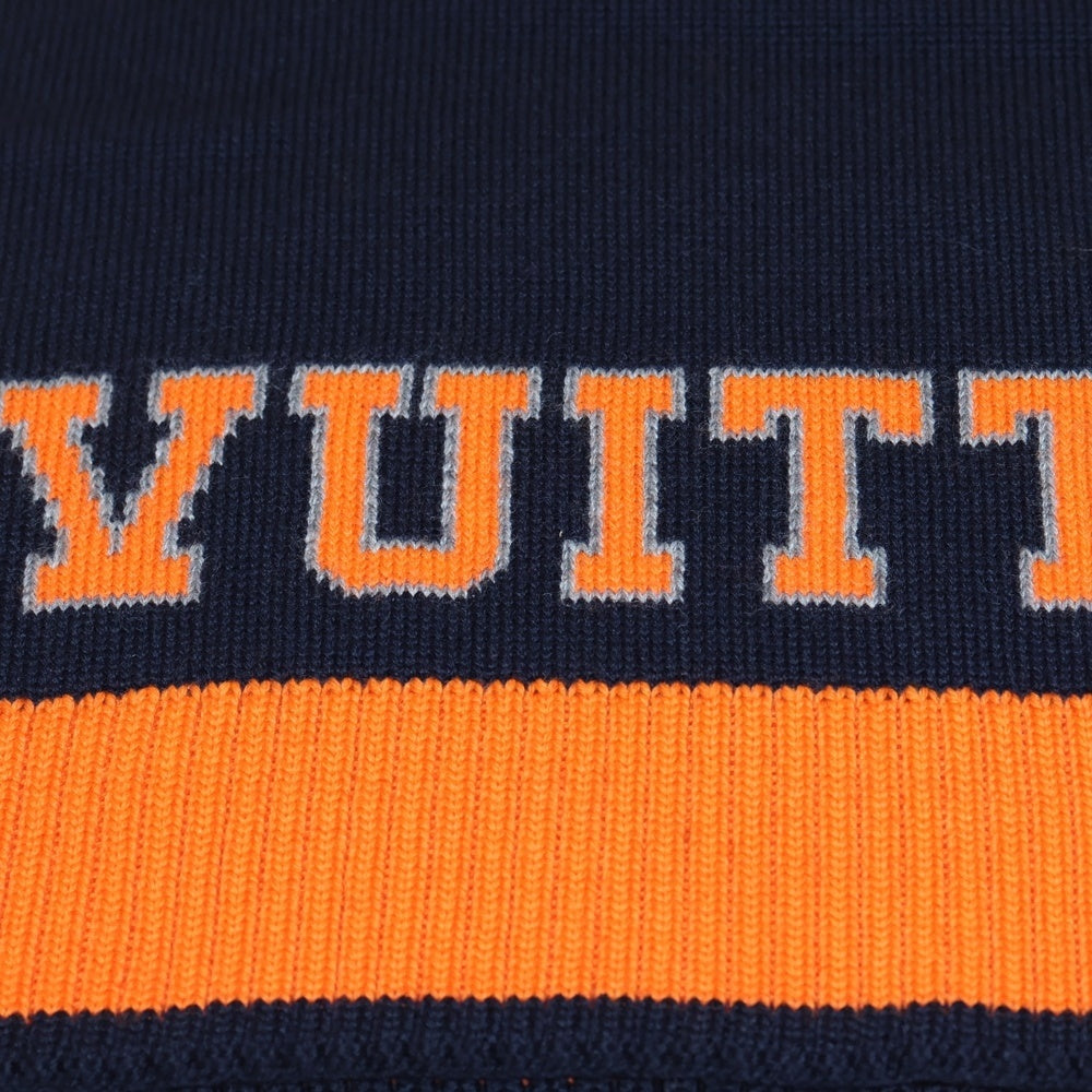 LOUIS VUITTON(ルイヴィトン) エシャルプ ルイ マフラー ロゴ ウール マリンオランジュ マフラー ネイビー/オレンジ M71229