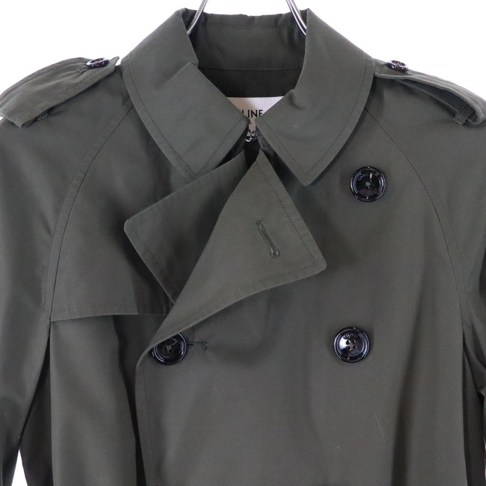 CELINE(セリーヌ) 20SS 裏地トリオンフ総柄 コットン トレンチ ロング コート カーキ 2M015085I