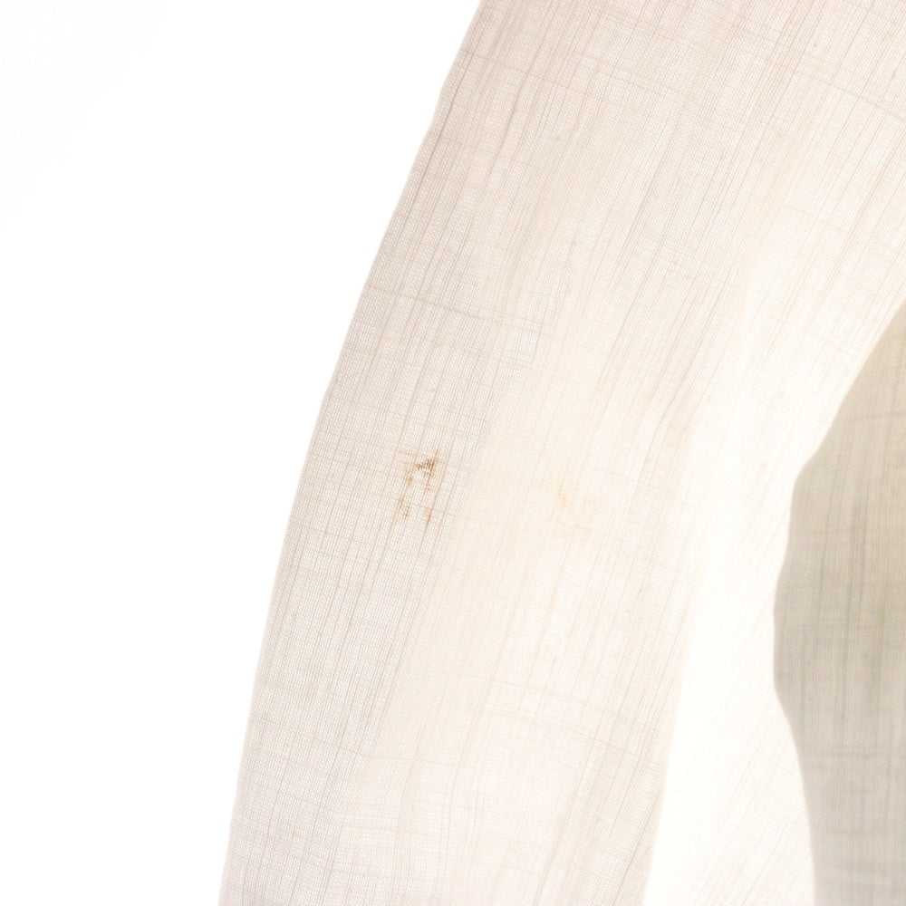 CELINE(セリーヌ) トリオンフ ボタン コットン レース刺繍 パフスリーブ 半袖 シャツ ブラウス ホワイト レディース 2B499122I