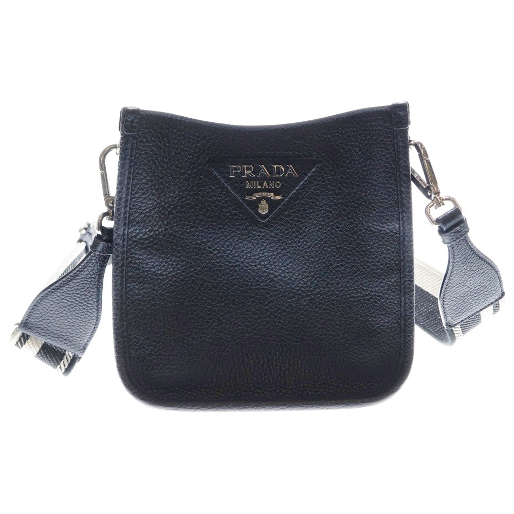 PRADA(プラダ) ヴィッテロダイノソフトレザー ミニ ショルダーバッグ ブラック レザー 1BH191