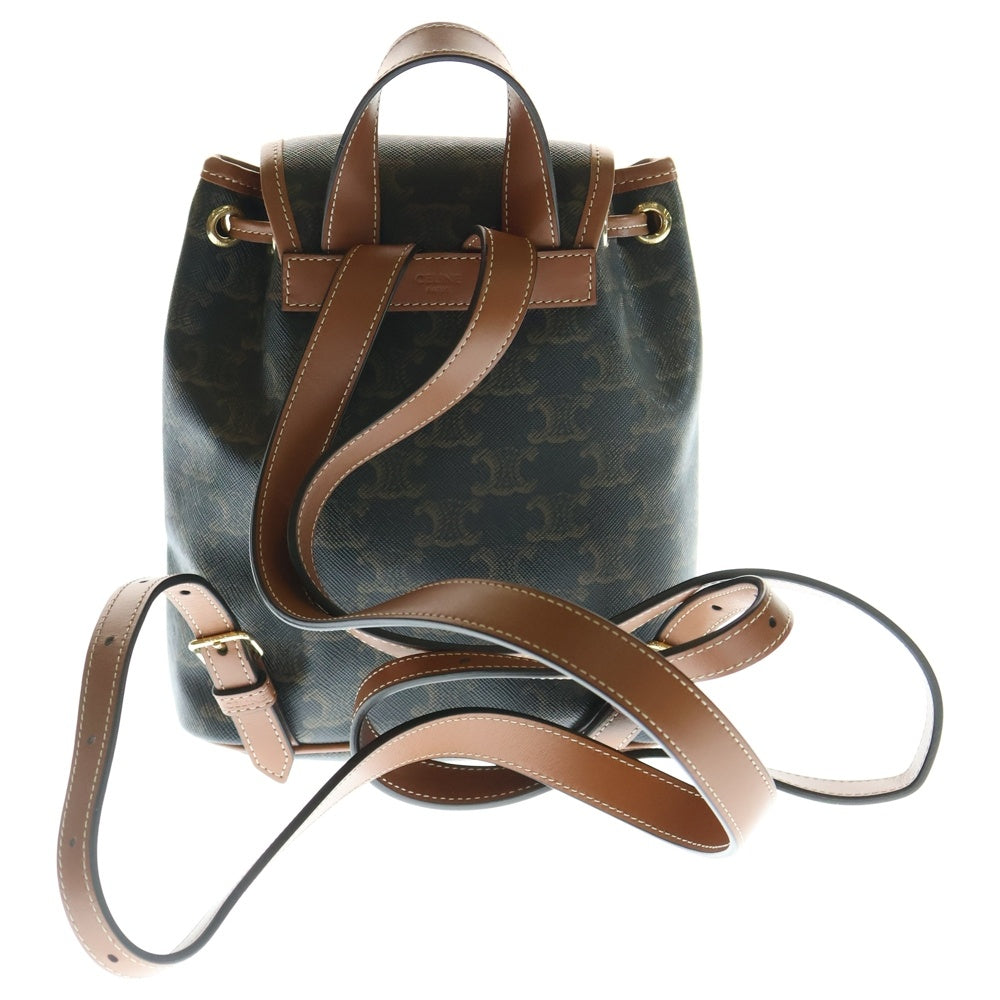 CELINE(セリーヌ) トリオンフファルコ ミニ バックパック リュックサック PVC×レザー ブラウン