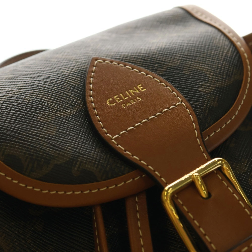 CELINE(セリーヌ) トリオンフファルコ ミニ バックパック リュックサック PVC×レザー ブラウン