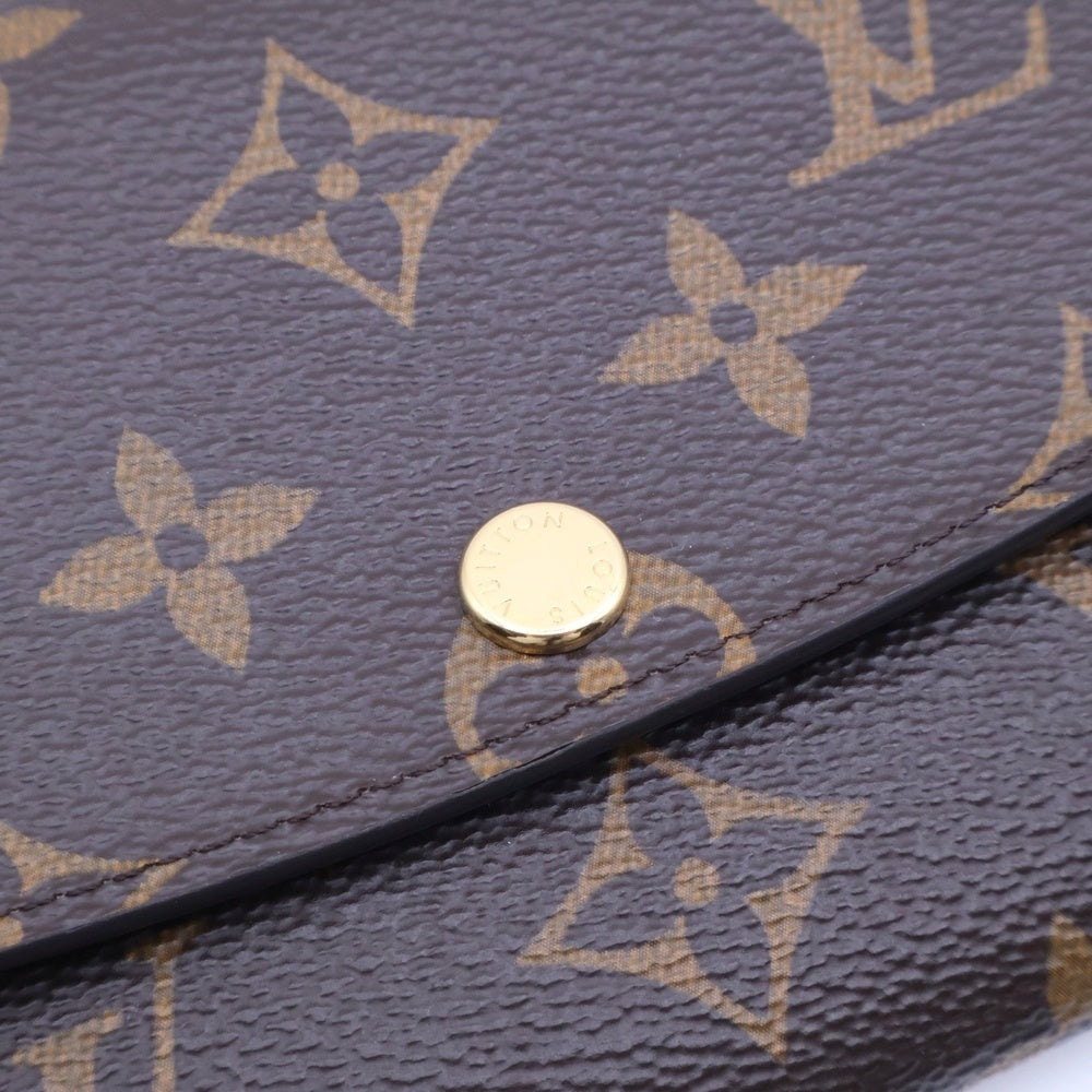 LOUIS VUITTON(ルイヴィトン) ポルトフォイユ エミリー フューシャ モノグラム PVC ロングウォレット 長財布 ゴールド金具 ブラウン M60697
