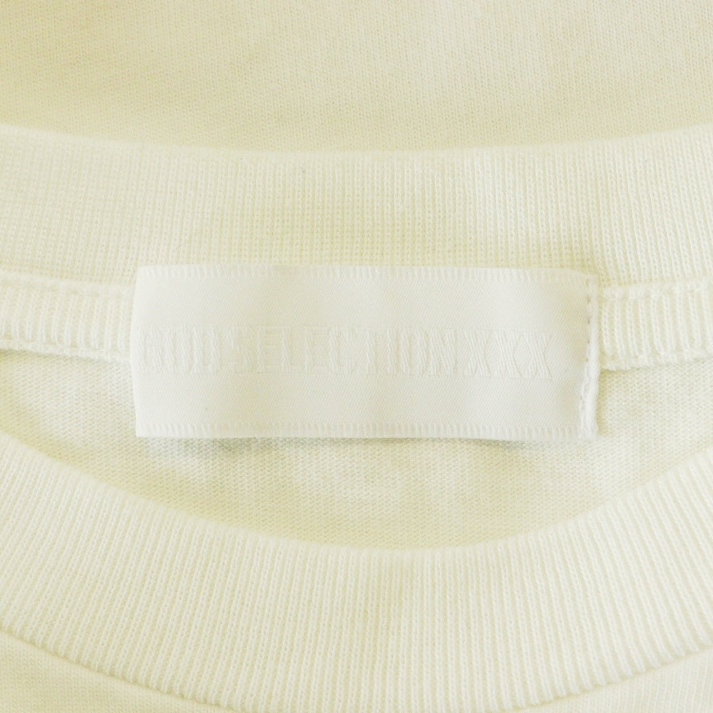 GOD SELECTION XXX(ゴッドセレクショントリプルエックス) GAGA ガガ フォト ロゴプリント クルーネック 半袖 Tシャツ カットソー ホワイト GX-S21-JBST-01