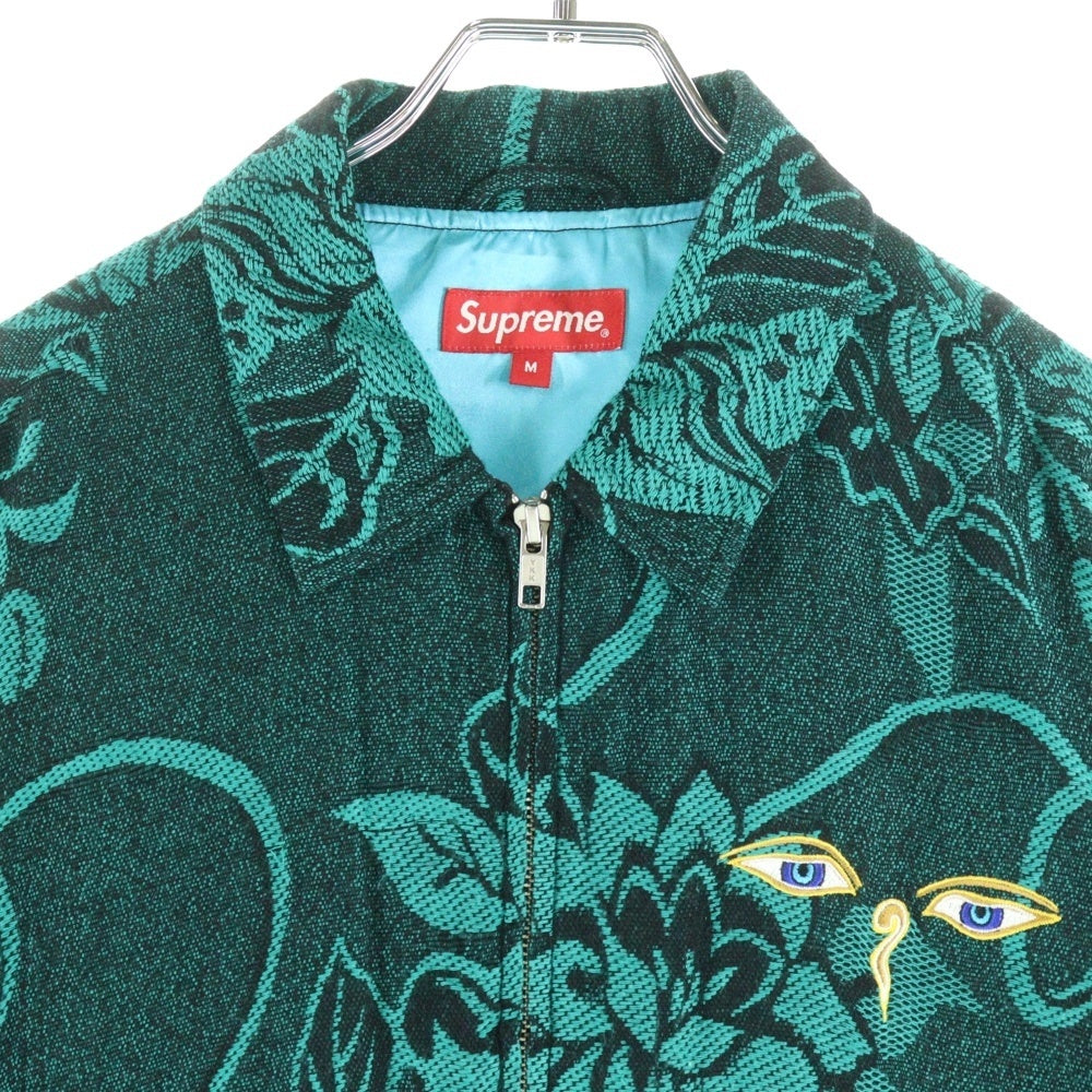 SUPREME(シュプリーム) 17SS Truth Tour Jacket トゥルース ツアー ジャガード総柄 刺繍 ジップアップ ジャケット グリーン