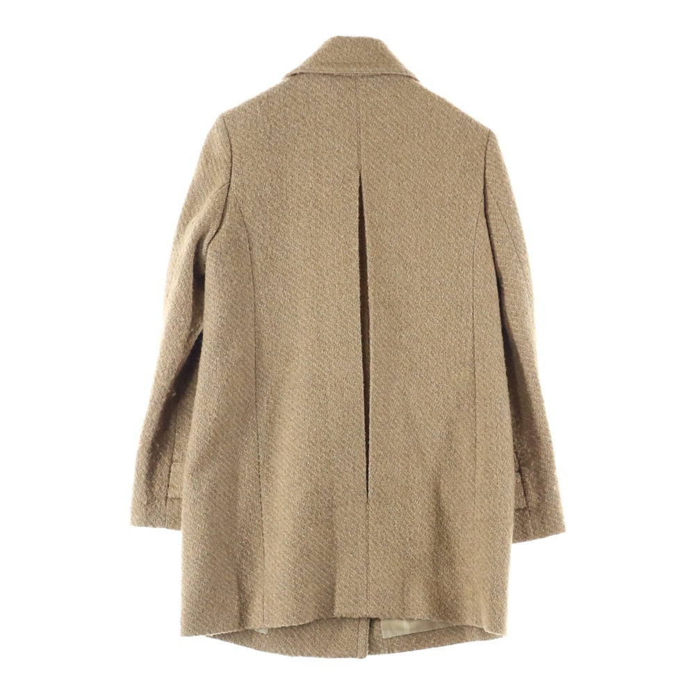 BURBERRY LONDON(バーバリーロンドン) ウールツイード ダブルブレスト ジップアップ トレンチ コート ブラウン レディース B1B28-877-50