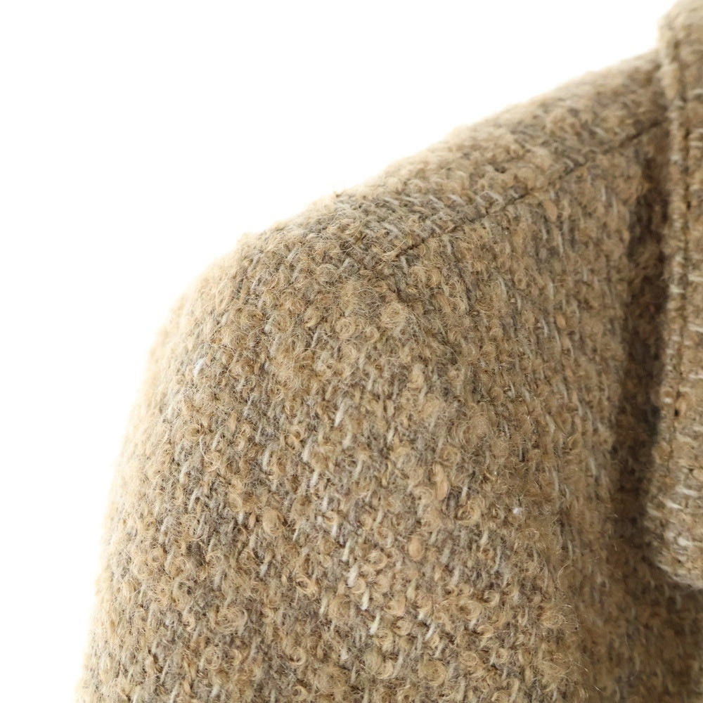 BURBERRY LONDON(バーバリーロンドン) ウールツイード ダブルブレスト ジップアップ トレンチ コート ブラウン レディース B1B28-877-50