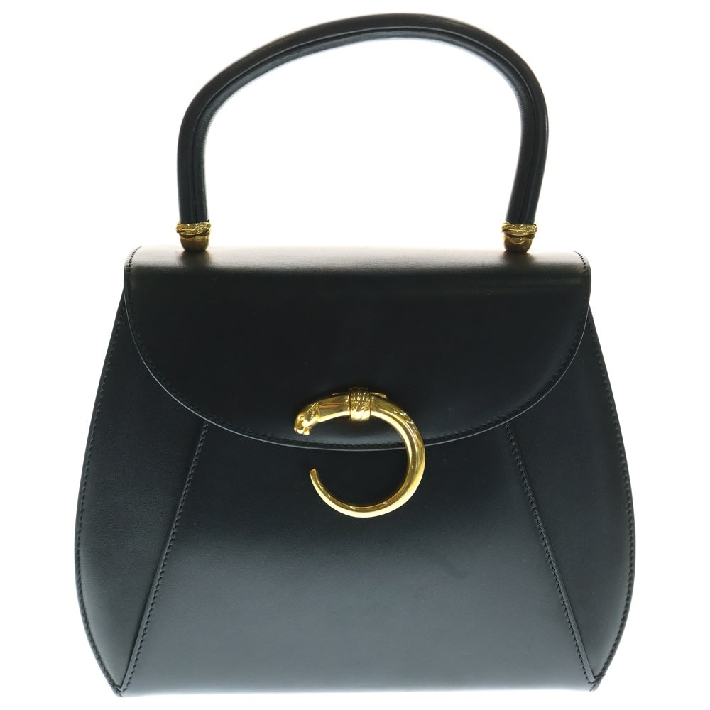 Cartier(カルティエ) パンテール レザー ハンドバッグ ゴールド金具 ブラック L1000121