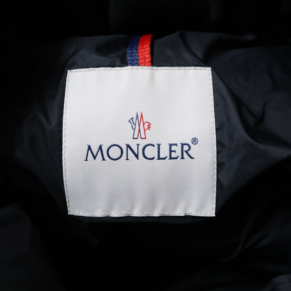 MONCLER(モンクレール) 23AW MONTGENEVRE モンジュネーブル ワッペンロゴ ウール フーデッド ジップアップ ダウンジャケット ブラック I20911A53700 54272