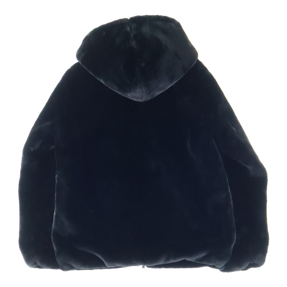 TATRAS(タトラス) BOMOS ボモス エコファー ボア フーデッド ジップアップ ジャケット ブルゾン ブラック MTAT24A4858-L