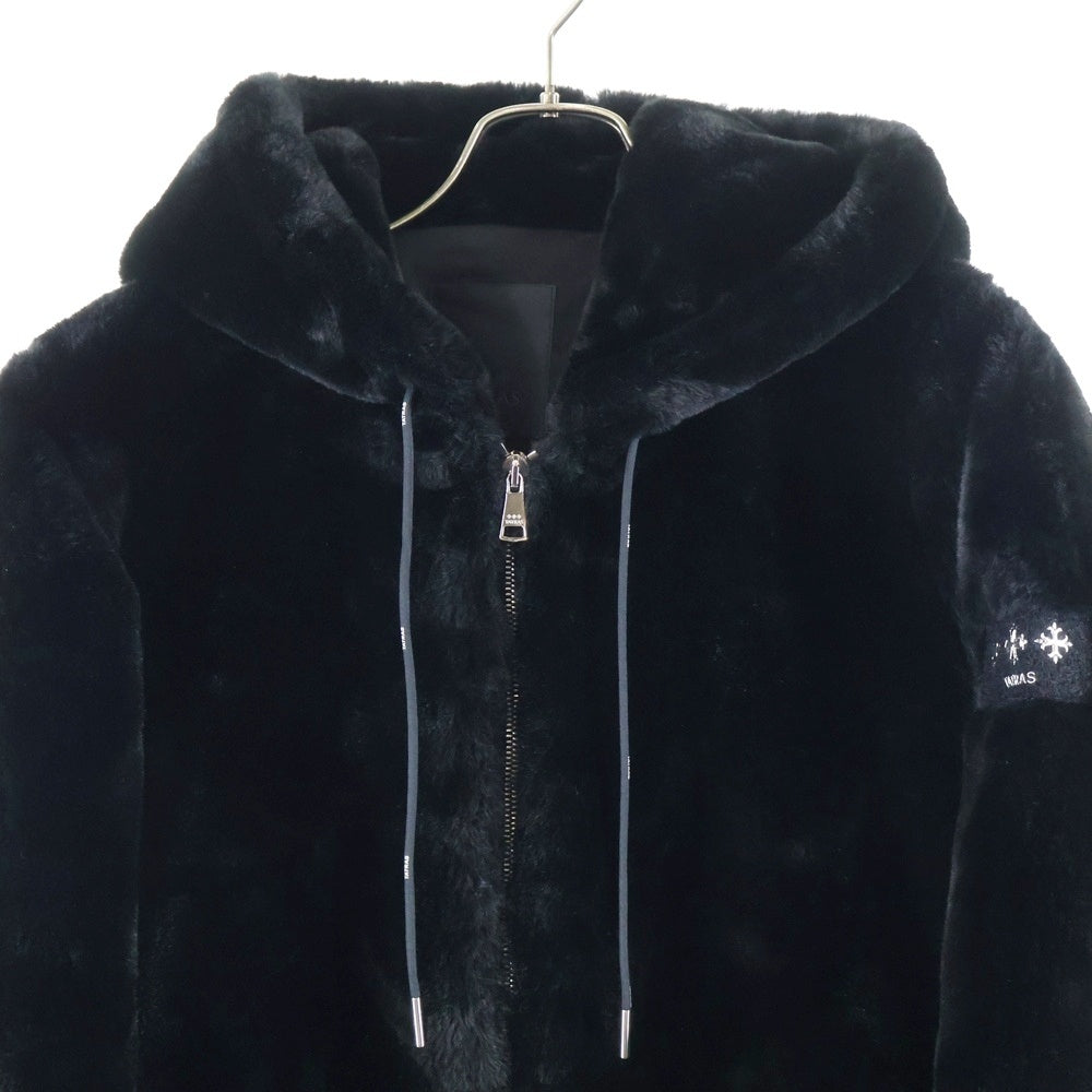 TATRAS(タトラス) BOMOS ボモス エコファー ボア フーデッド ジップアップ ジャケット ブルゾン ブラック MTAT24A4858-L